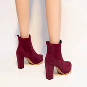 Stiefeletten mit Blockabsatz