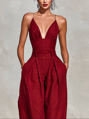 Scarlett Hochtaillierter Jumpsuit