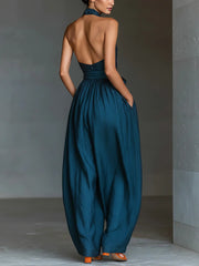 Nadia Halter Weitbeiniger Jumpsuit