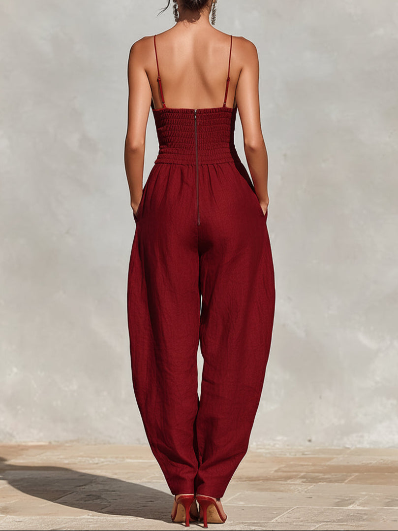 Scarlett Hochtaillierter Jumpsuit
