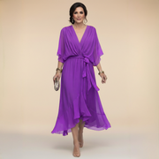Sfumato | Chiffonkleid mit V-Ausschnitt