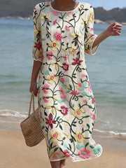 Giorgia | Stilvolles Blumenmuster-Kleid