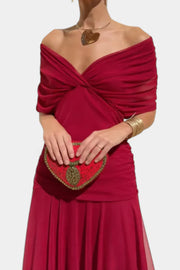 Inés | Langes Blumenkleid mit V-Ausschnitt