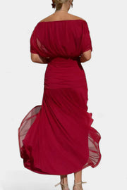 Inés | Langes Blumenkleid mit V-Ausschnitt