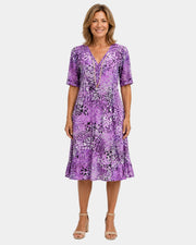 Adèle Kleid mit V-Ausschnitt