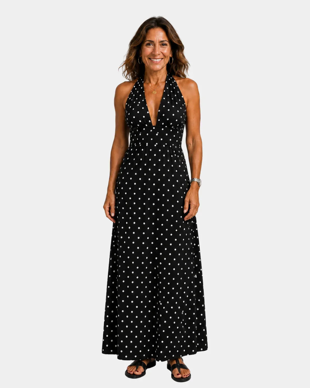Lucerenne Kleid mit Punktmuster