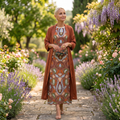Aura | Langes Kleid mit passendem Gilet