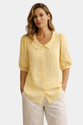 Elya Bluse mit Stickdetails