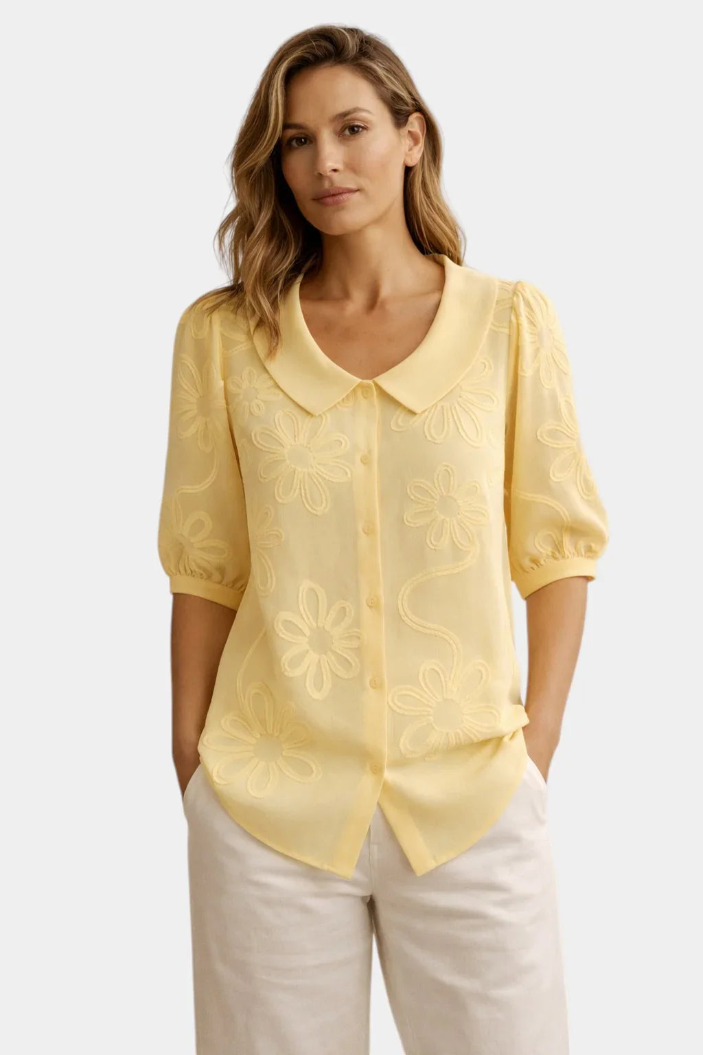 Elya Bluse mit Stickdetails