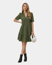 Garance Kleid mit Stickdetails