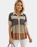 Évania Bluse mit Blumenmuster