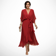 Sfumato | Chiffonkleid mit V-Ausschnitt
