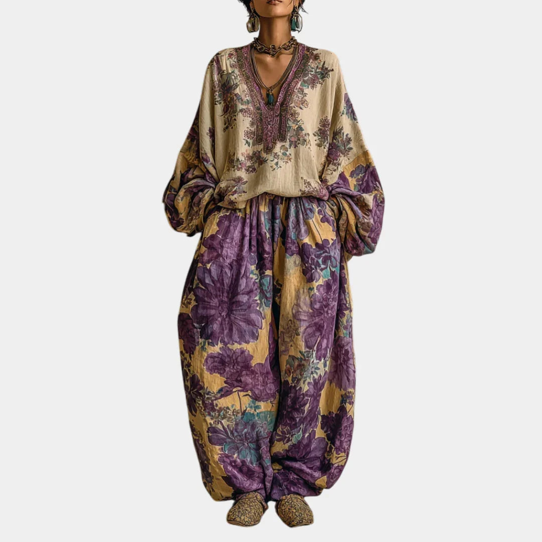 Léonie Set mit Blumenmuster