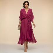 Sfumato | Chiffonkleid mit V-Ausschnitt