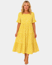 Belzamine Kleid mit Punktmuster