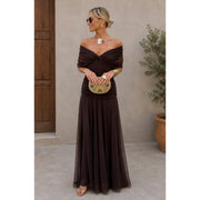 Inés | Langes Blumenkleid mit V-Ausschnitt