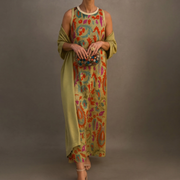 Aura | Langes Kleid mit passendem Gilet