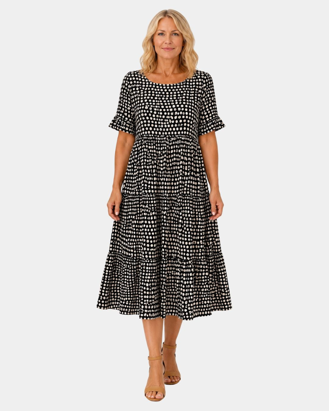 Belzamine Kleid mit Punktmuster