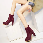 Stiefeletten mit Blockabsatz