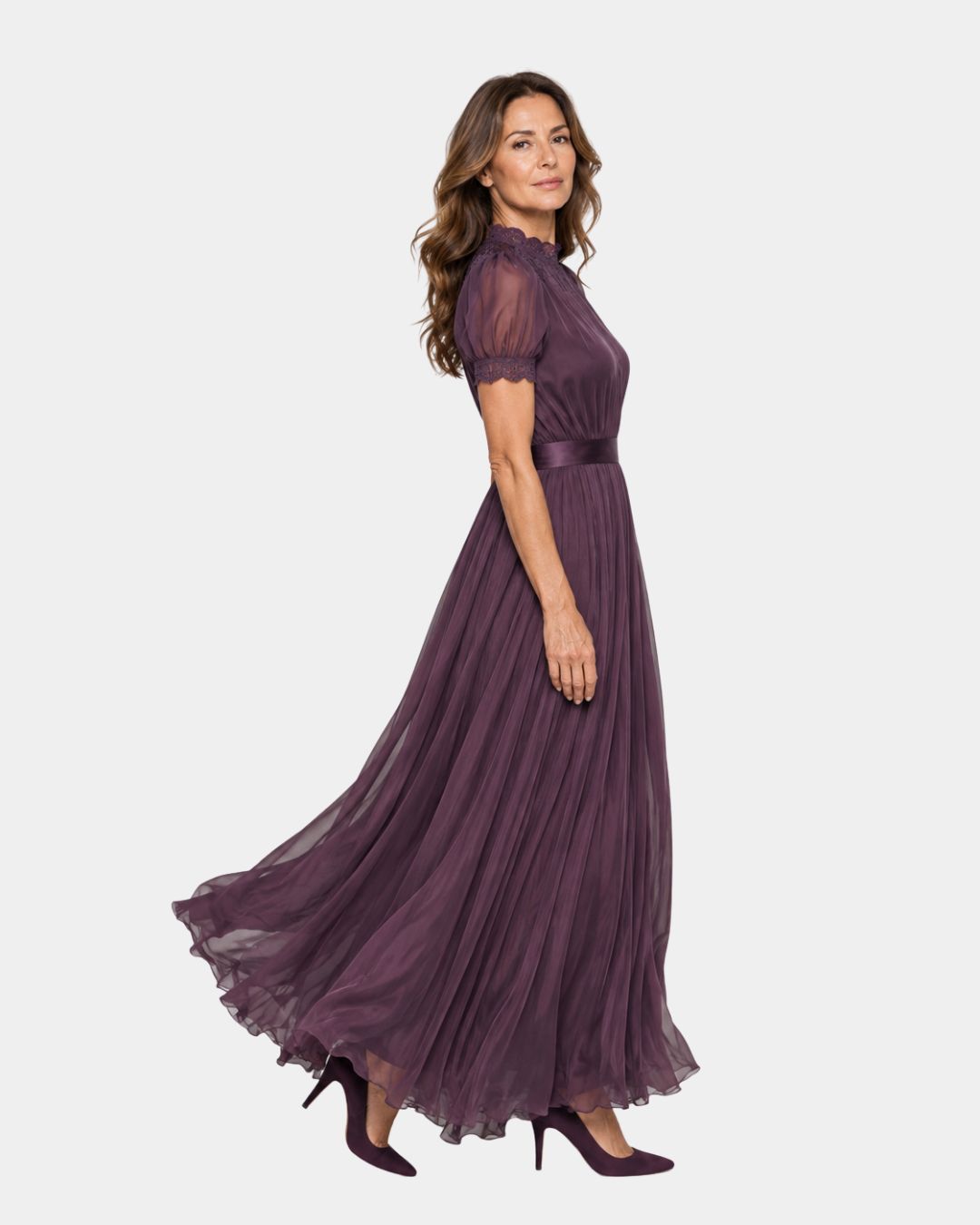 Tiphaine Kleid mit Spitzendetails
