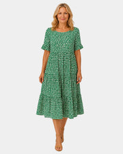 Belzamine Kleid mit Punktmuster