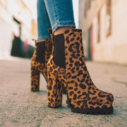 Stiefeletten mit Blockabsatz