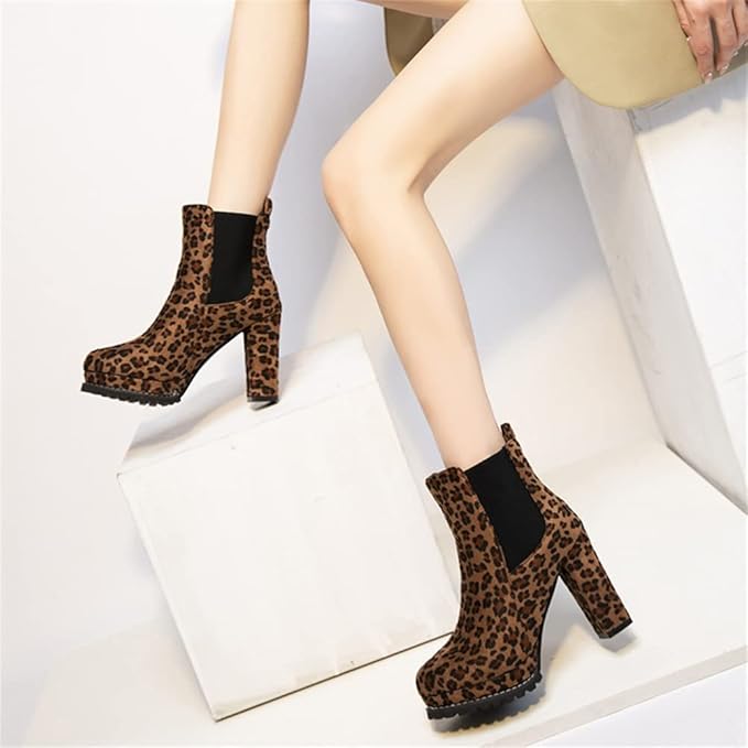 Stiefeletten mit Blockabsatz