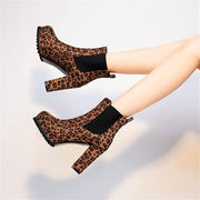 Stiefeletten mit Blockabsatz