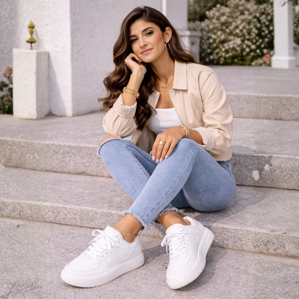 Sneaker mit Schnürung