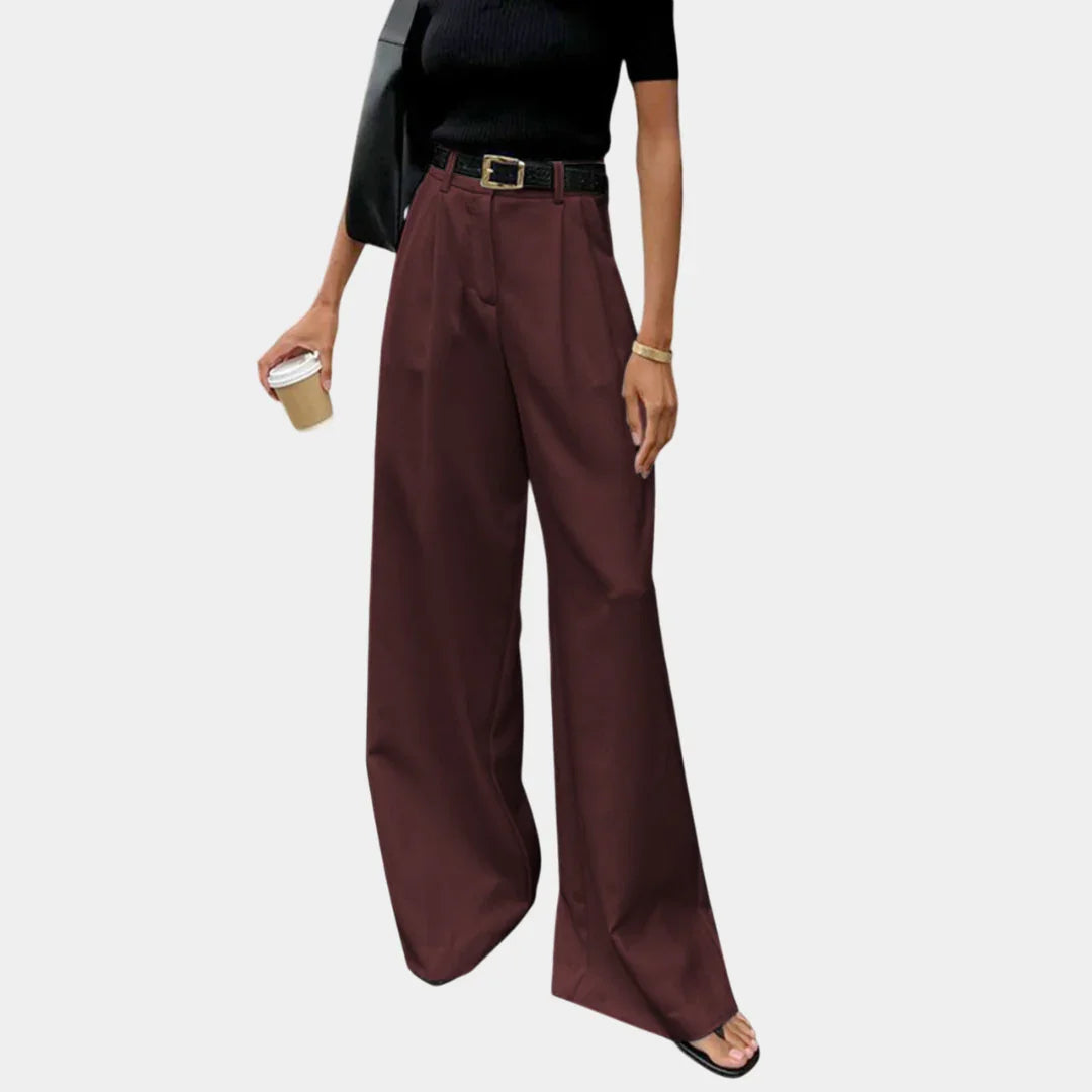 Wide-Leg Hose mit Blumenmuster