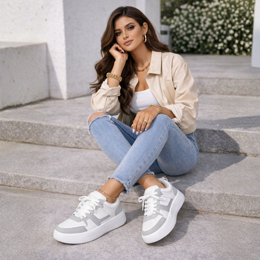 Sneaker mit Schnürung