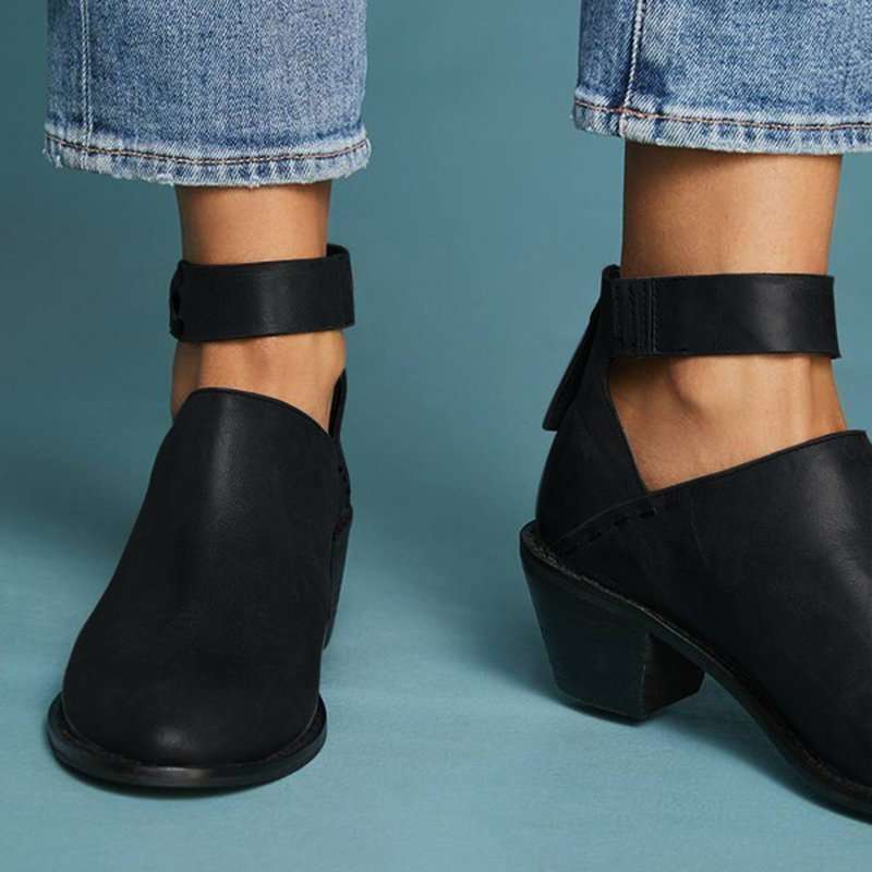 Stiefeletten mit Blockabsatz
