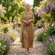 Aura | Langes Kleid mit passendem Gilet