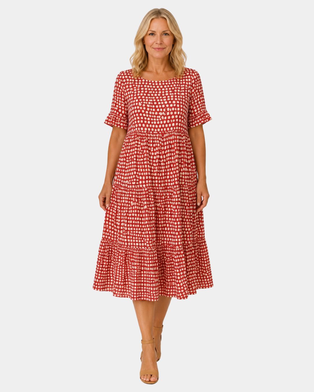 Belzamine Kleid mit Punktmuster