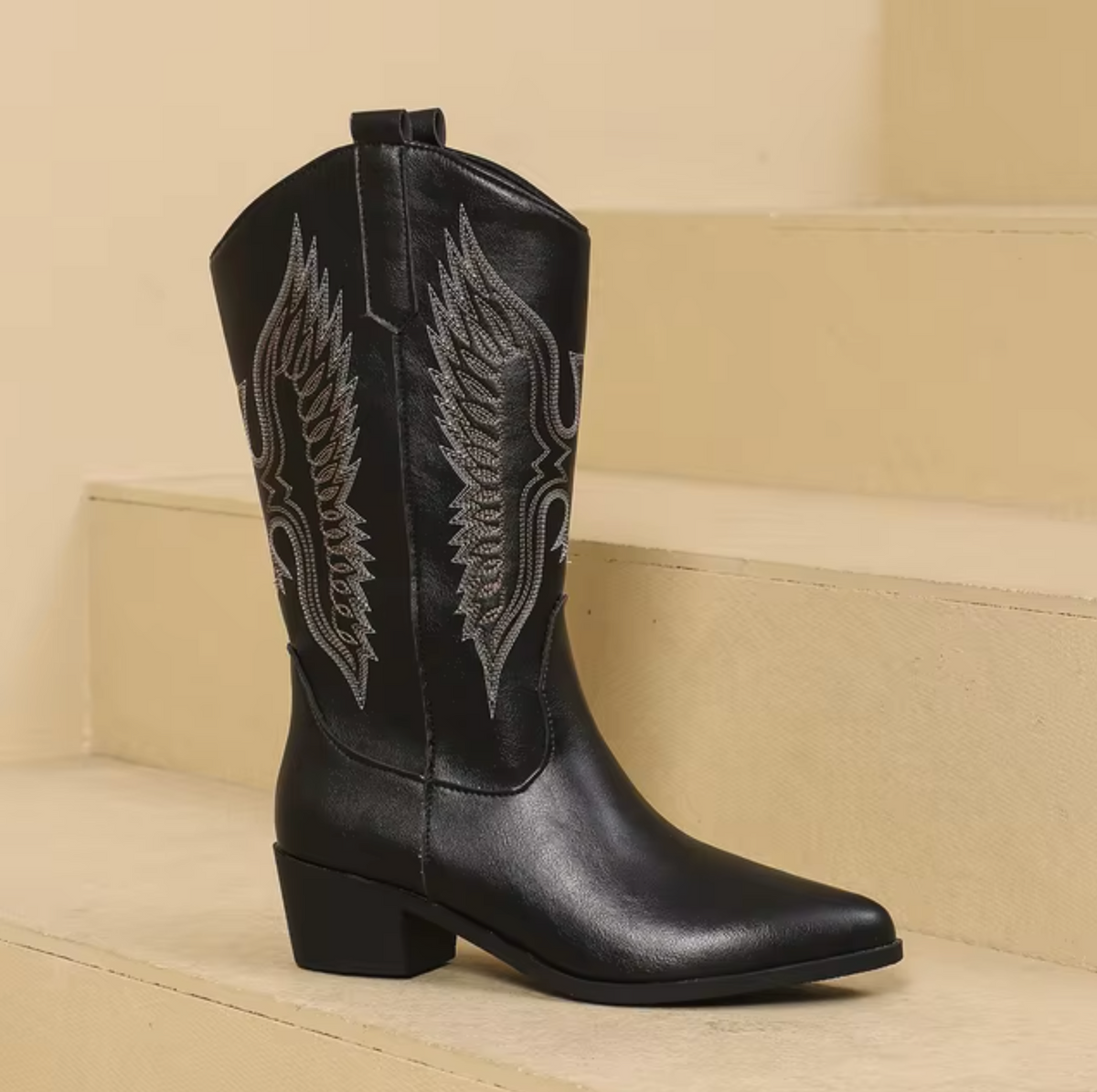 Westernstiefel mit Blockabsatz