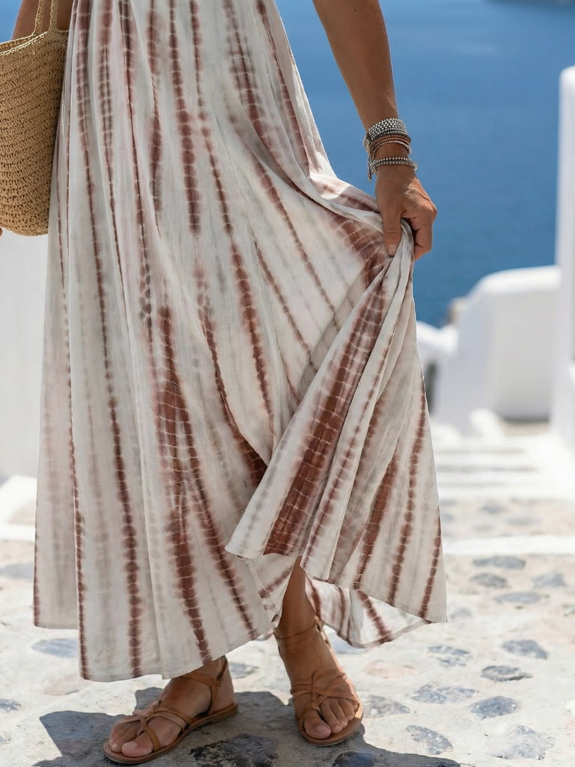 Kaja | Casual Midikleid mit V-Ausschnitt