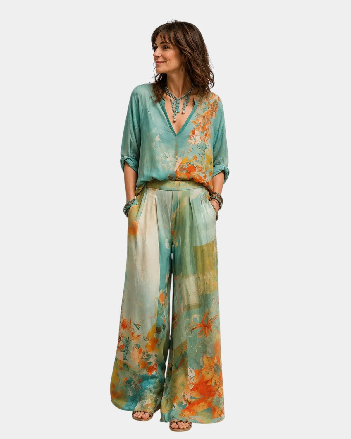 Célidora Set mit Blumenmuster