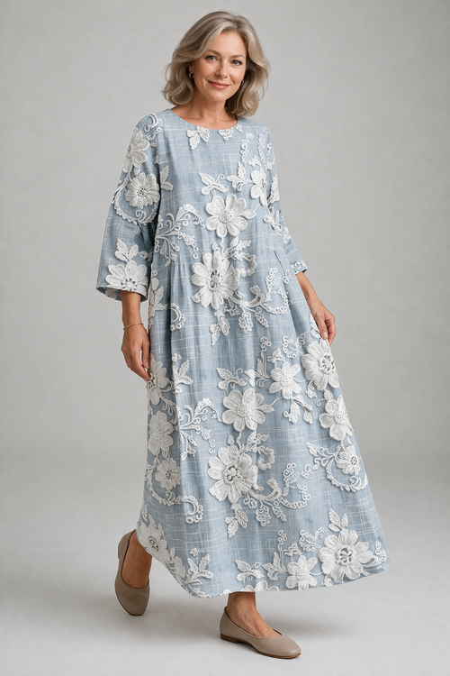 Avery - Elegant Printed Maxi Dress