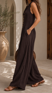 Lotte | Leichter Jumpsuit mit Knopfdetails