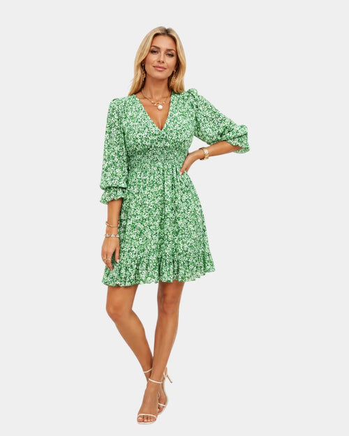 Adraste Kleid mit Blumenmuster