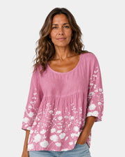 Laure Bluse mit Blumenmuster