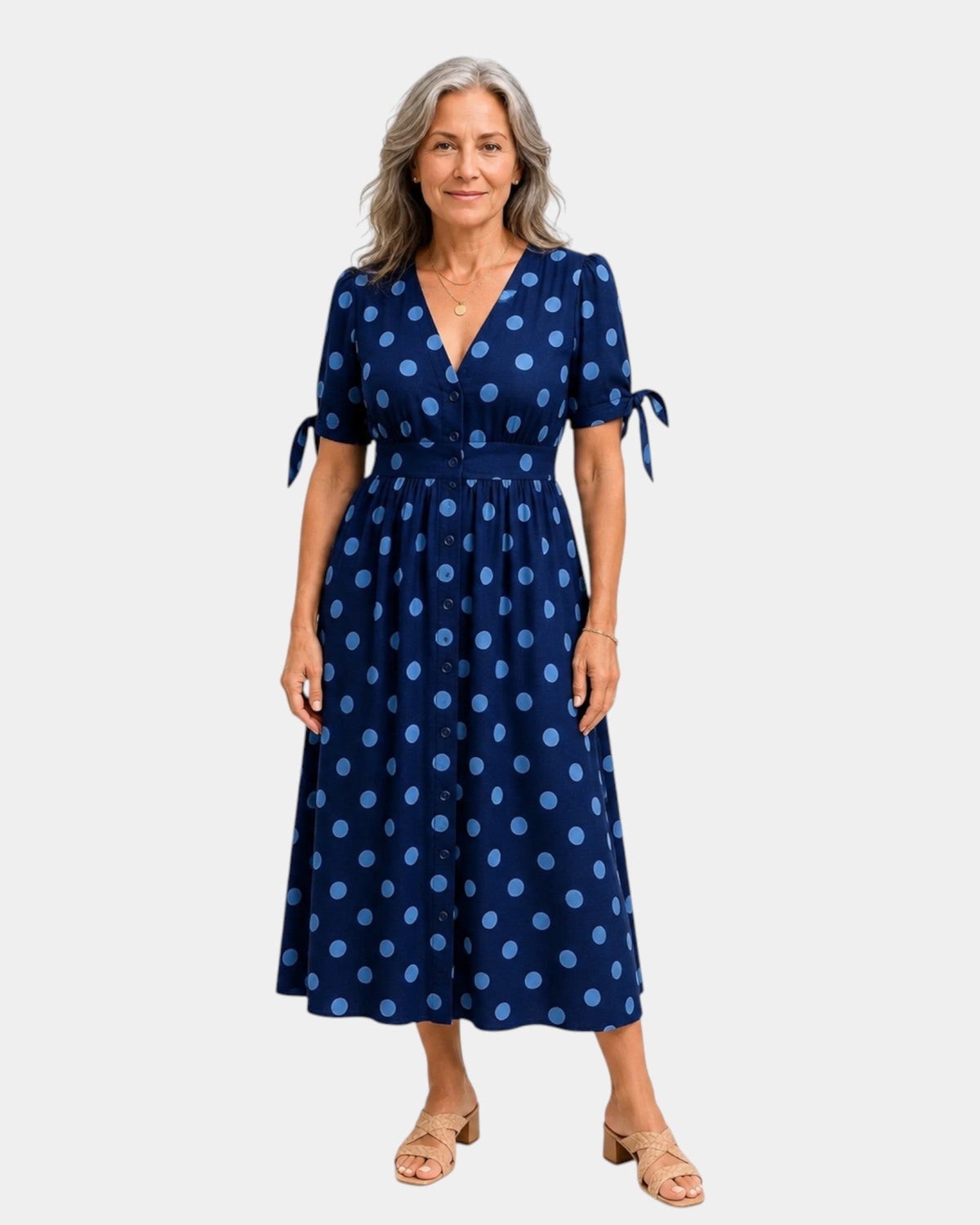 Charlaine Kleid mit Punktmuster
