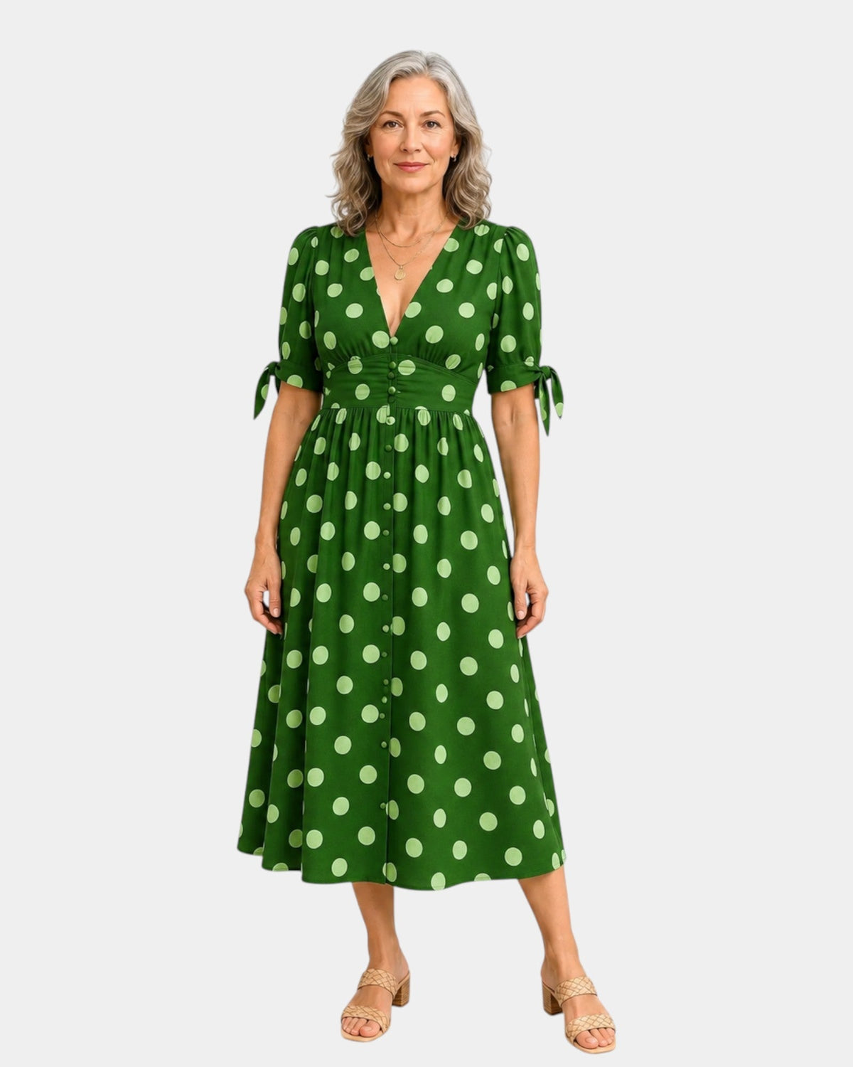 Charlaine Kleid mit Punktmuster
