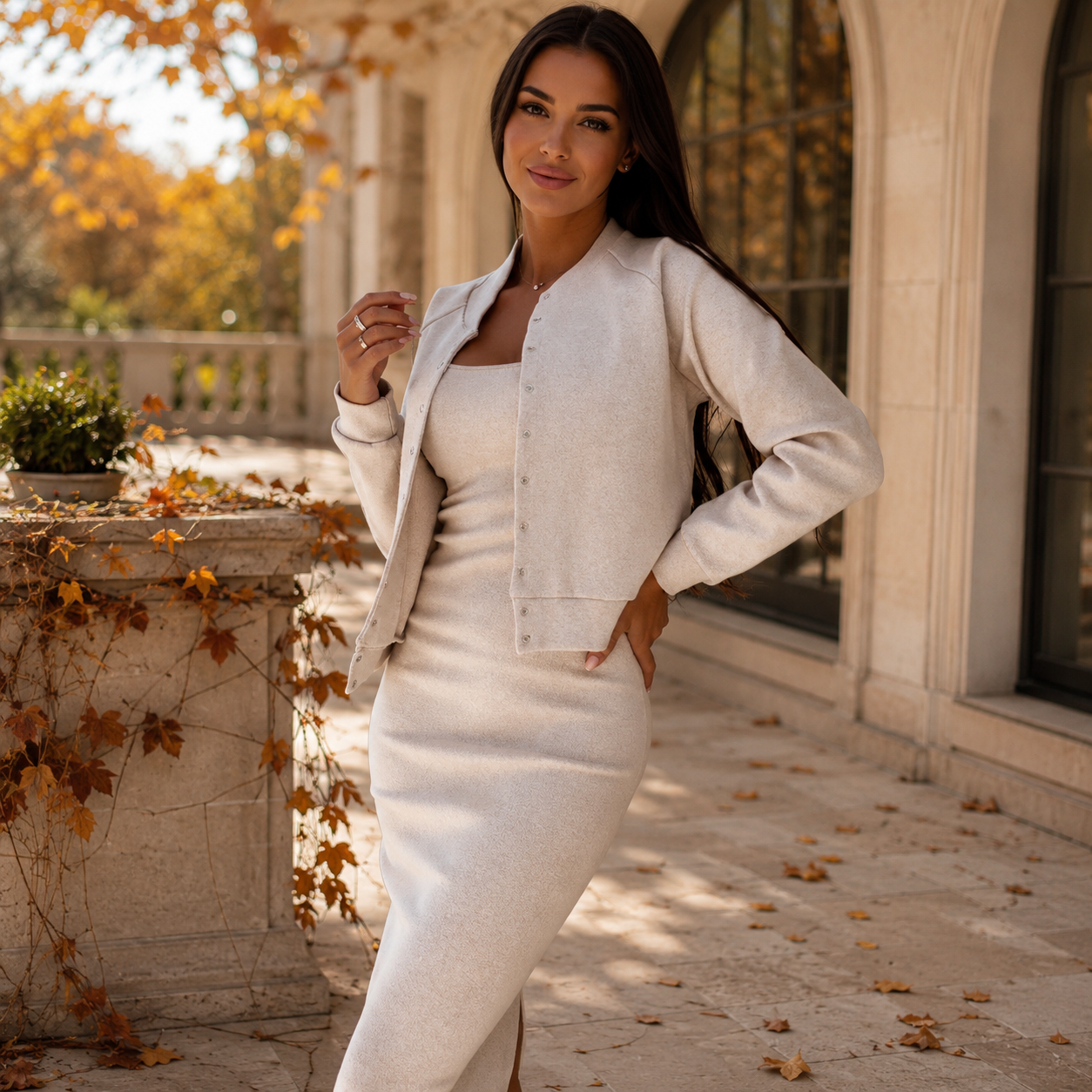 Elena | Figurbetontes Kleid-Set mit Jacke – in verschiedenen Farben