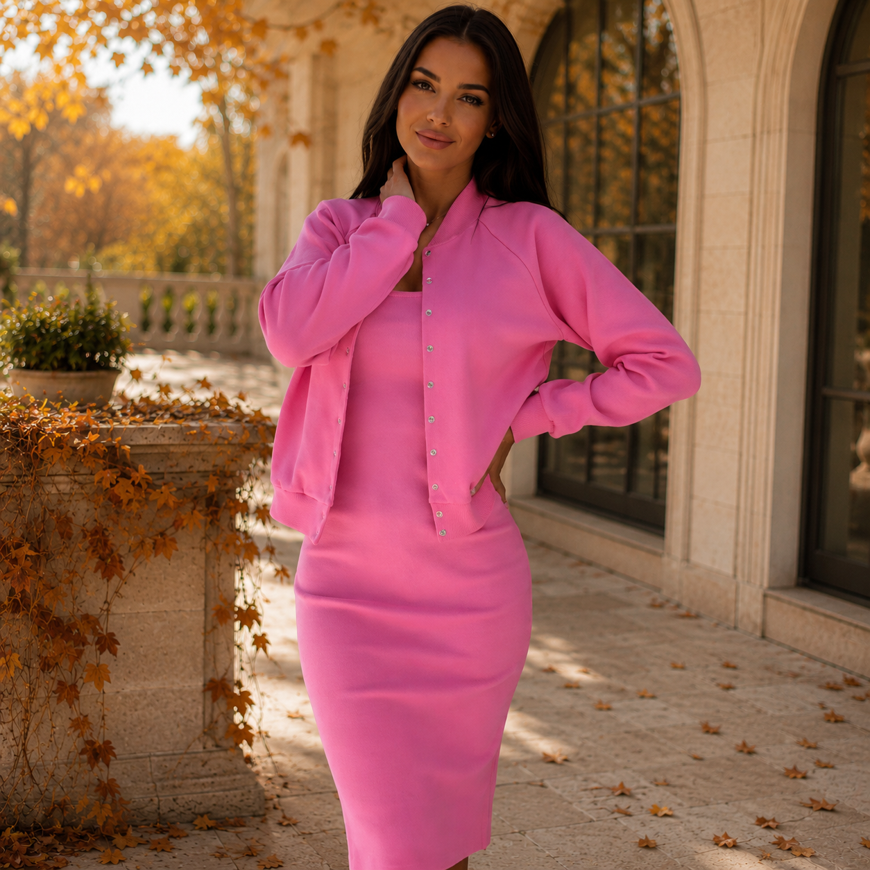 Elena | Figurbetontes Kleid-Set mit Jacke – in verschiedenen Farben