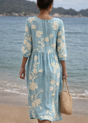 Azzurra | Vintage Besticktes Kleid