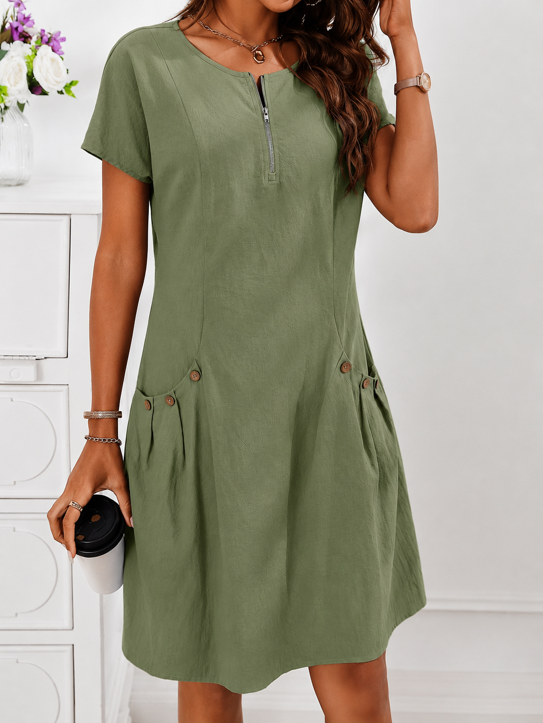 Hanna | Leinenmix-Sommerkleid