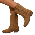 Bestickte Westernstiefel mit Stickdetails