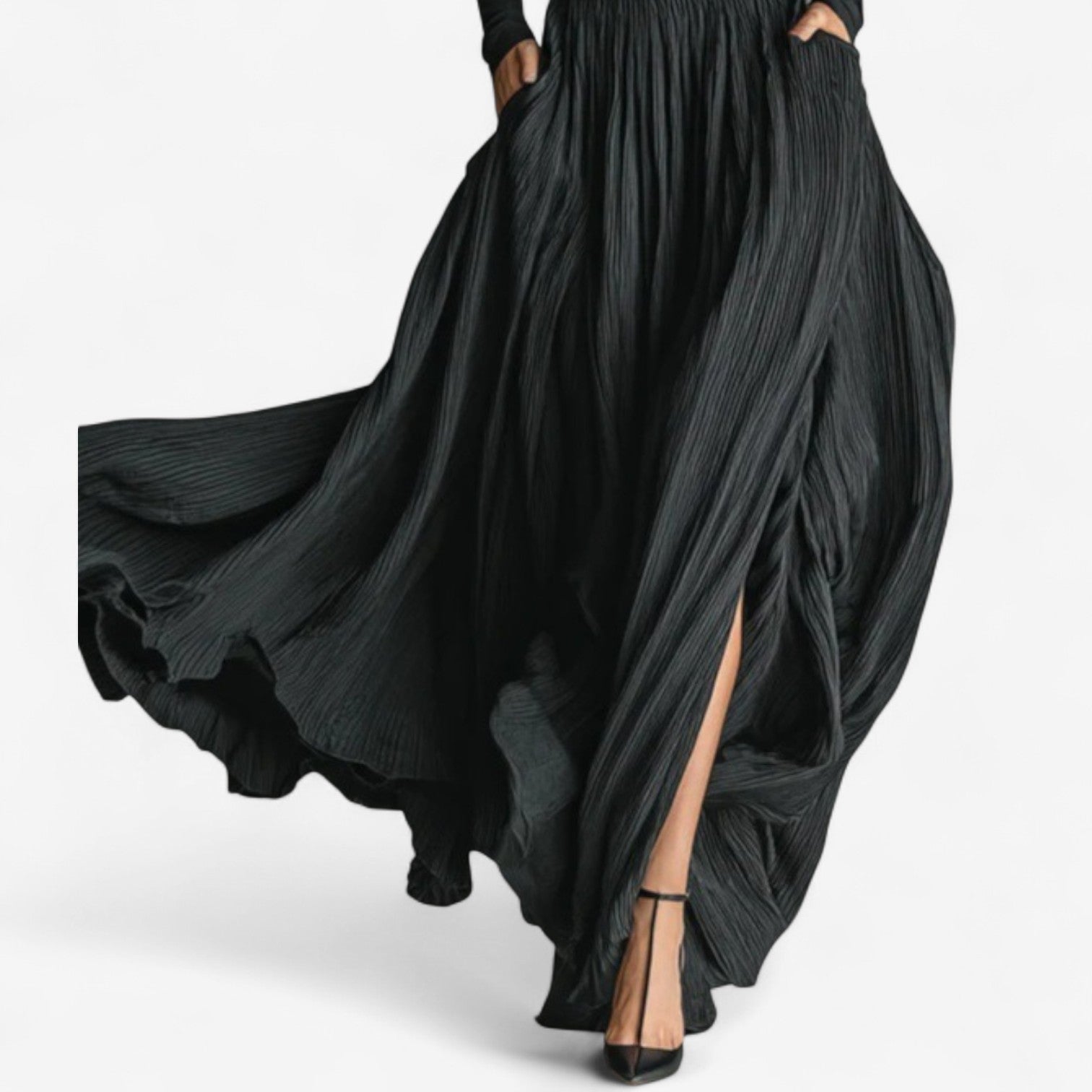 Alessia | Hochtailliertes Maxikleid