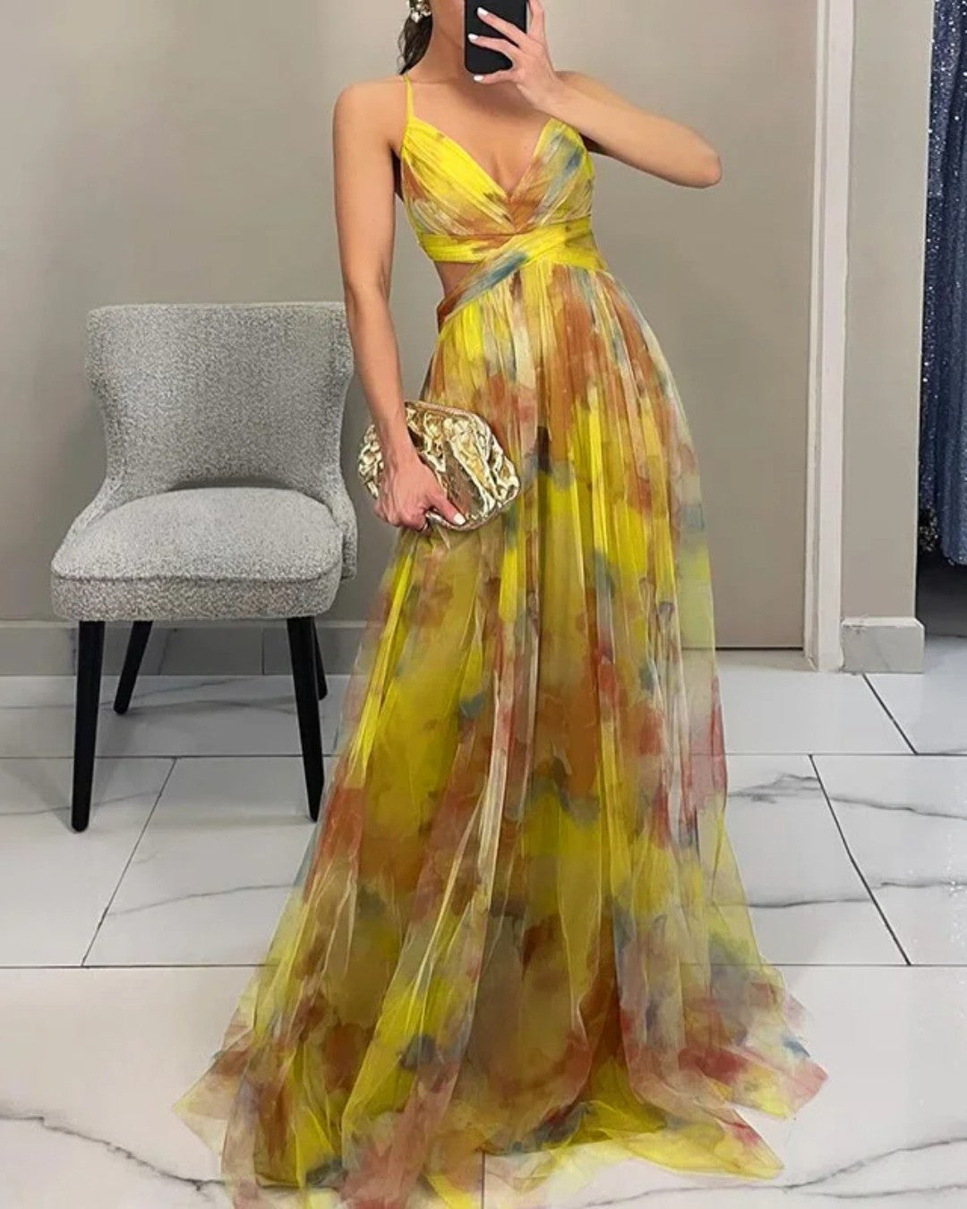 Giselle | Bezauberndes Maxi-Kleid mit Floralprint